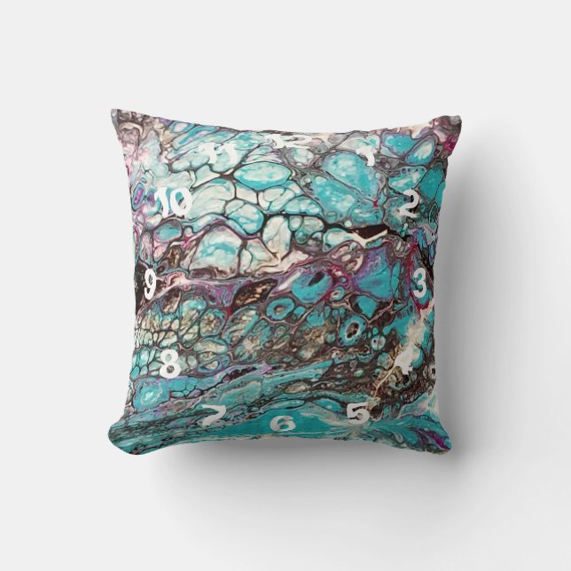 Coussin Handmade abstract painting - Kook Art - (Recto)