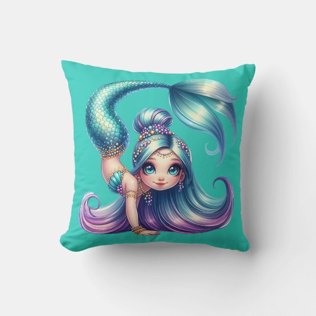Coussin "Handstand Mermaid Magic" (Recto)