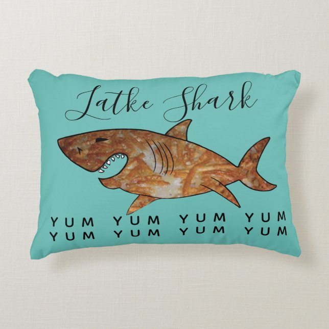 Coussin Hanoukka Latke Shark (Devant)