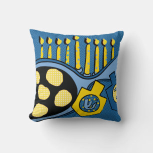 Coussin Hanoukka "LATKES ET CRÈME DE SOUR"