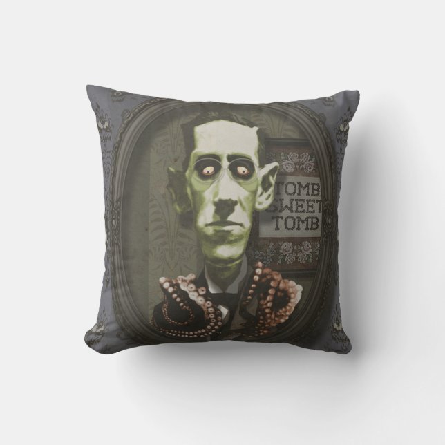 Coussin hanté de HP Lovecraft de zombi (Recto)