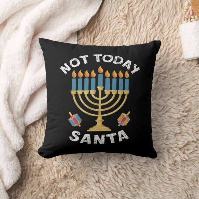 Coussin Hanukkah Pas aujourd'hui Père Noël juif Chanukah  (Couverture)