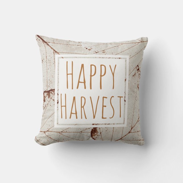 Coussin Happest Harvest Leaf Skeletons - Personnalisé (Recto)