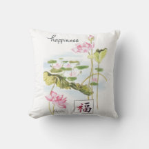 Happiness Word Imprimé Avec Des Lillies D'Eau