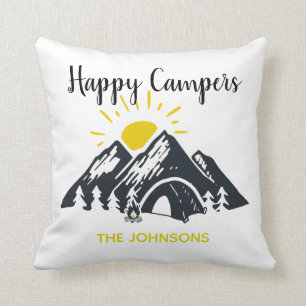 Coussin Happy Campers camping personnalisé RVing
