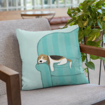 Happy Canapé Chien - Beagle mignon Relaxant sur ca