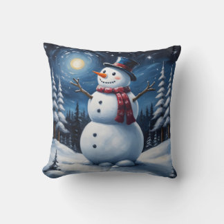 Coussin Happy christmas snowman