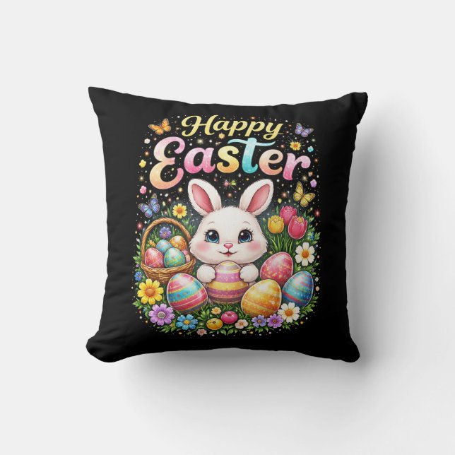 Coussin Happy Easter Little Bunny (Recto)