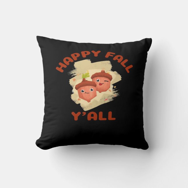 Coussin Happy Fall Y’all Creative Décontracté (Recto)