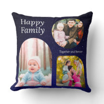 Happy Family Custom Collage Jeu d'oreiller