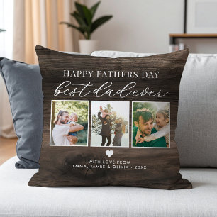 Coussin Happy Fête des pères Best Papa Ever 3 Photo Collag