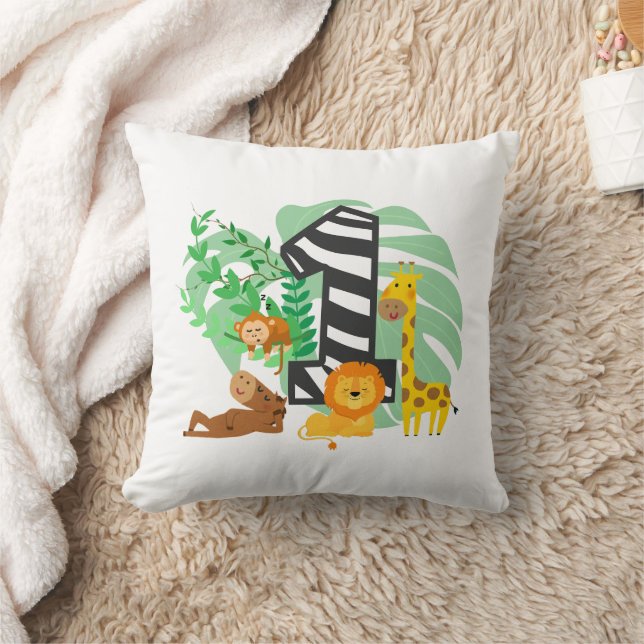 Coussin Happy First Birthday Baby! (Couverture)