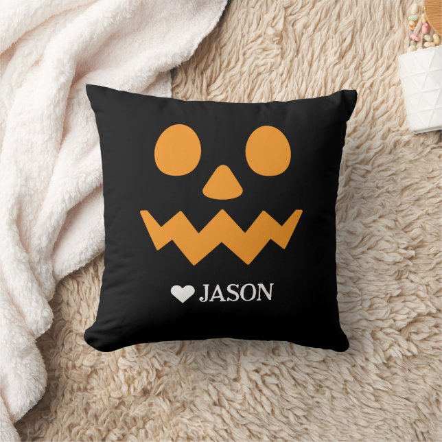 Coussin Happy Halloween boo éffrayant citrouille Face (Couverture)