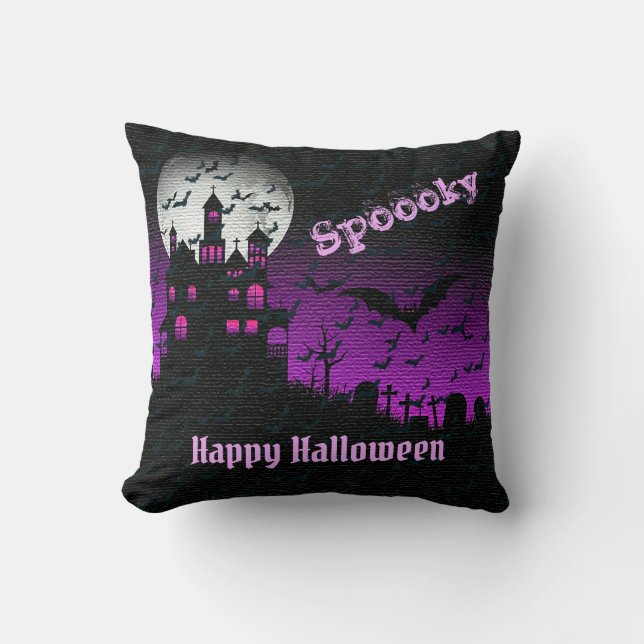 Coussin Happy Halloween Éffrayant (Recto)
