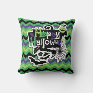 Coussin Happy Halloween Éffrayant Fun