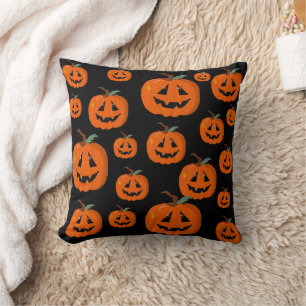 Coussin Happy Halloween Jack-o'-lantern Illustration Art