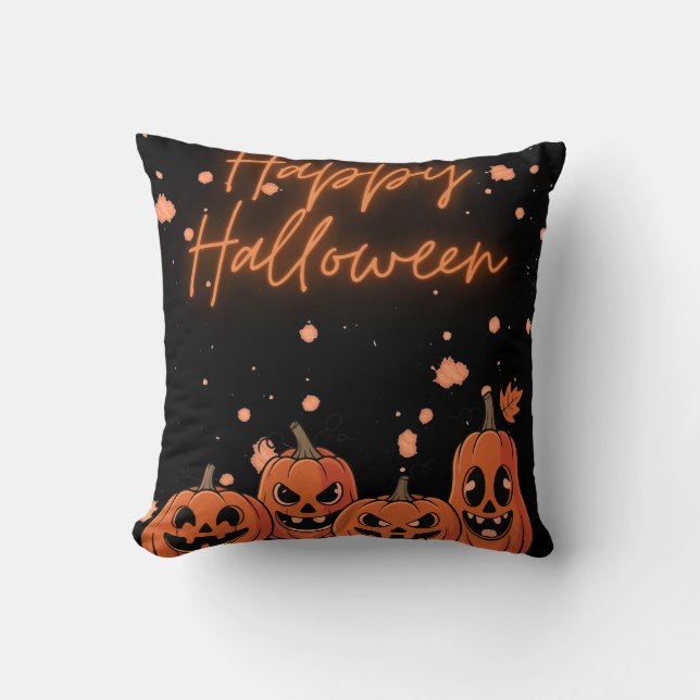 Coussin Happy Halloween Postcard (Recto)