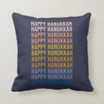 Coussin Happy Hanoukka Colorful Typgraphy Design<br><div class="desc">Bonne Hanoukka en Typographie Colorée Design graphique. Cliquez simplement sur personnaliser pour modifier la couleur de l'arrière - plan ou ajouter du texte. Contactez-moi pour toute question ou demande.</div>
