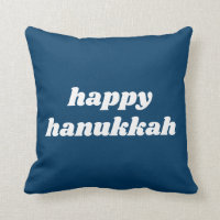 Happy Hanoukka Simple Retro Typographie Bleu