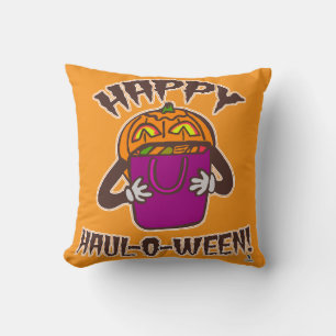 Coussin Happy Haul-o-ween Fun Love Shopping Halloween