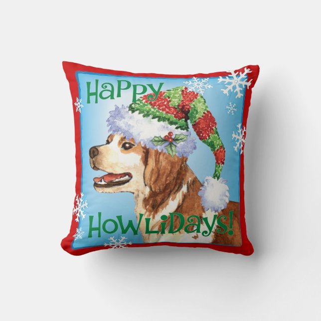 Coussin Happy Howliday Bretagne (Recto)