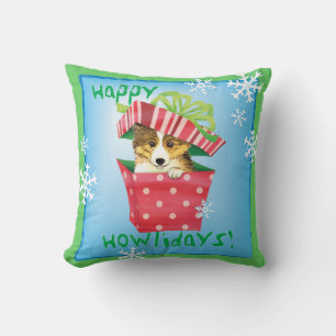 Coussin Happy Howlidays Sheltie