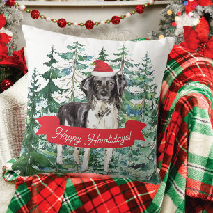 Coussin Happy Howlidays Stabyhoun Dog