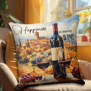 Coussin Happy Italie Paysage Vin Art