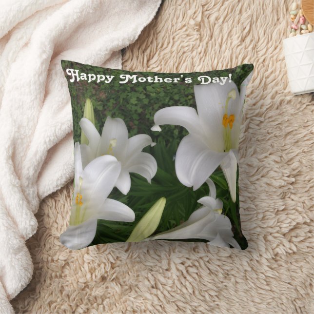 Coussin Happy Mother's Day! White Lily –  (Couverture)
