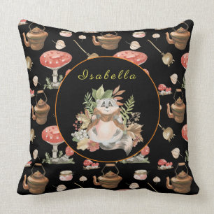 Coussin Happy Raccoon Personnaliser Texte, couleur 20"X20"