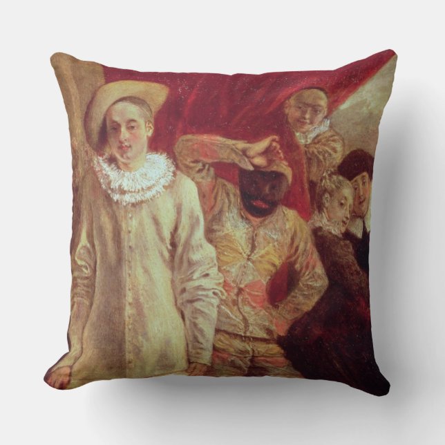 Coussin Harlequin, Pierrot et Scapin, acteurs de COM (Recto)