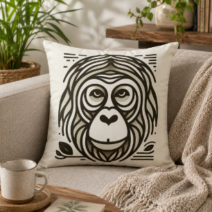 Coussin Harmonie de la Jungle : Inspiré de l'Orang-outan