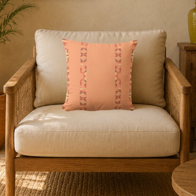 Coussin Harmonie Désertique Géométrique Marocain (Créateur téléchargé)