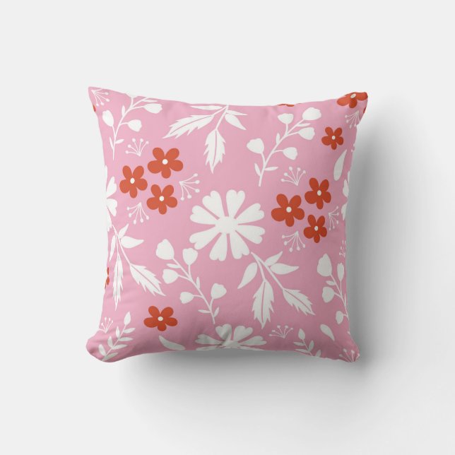Coussin Harmonie florale douce (Recto)
