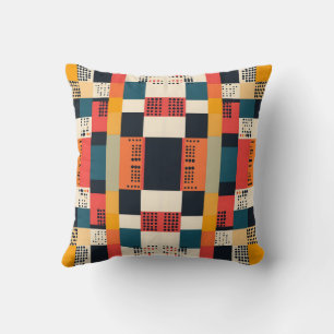 Coussin Harmonie Géométrique Urbaine de Style Milieu de Si
