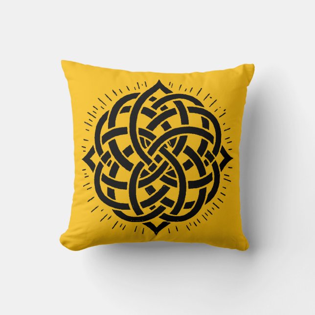 Coussin Harmonie Infinie : Art du Symbole Mandala Celtique (Recto)