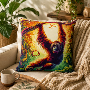 Coussin Harmonie Jungle : Inspiré de l'orang-outan