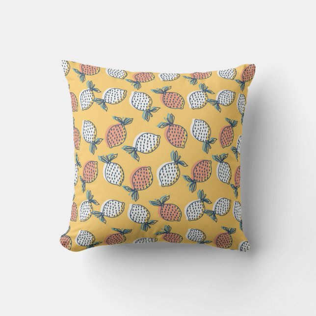 Coussin Harmonie vibrante des agrumes (Recto)