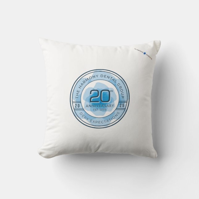 Coussin Harmony Dental 20th Anniversary Throw Pillow (Recto)