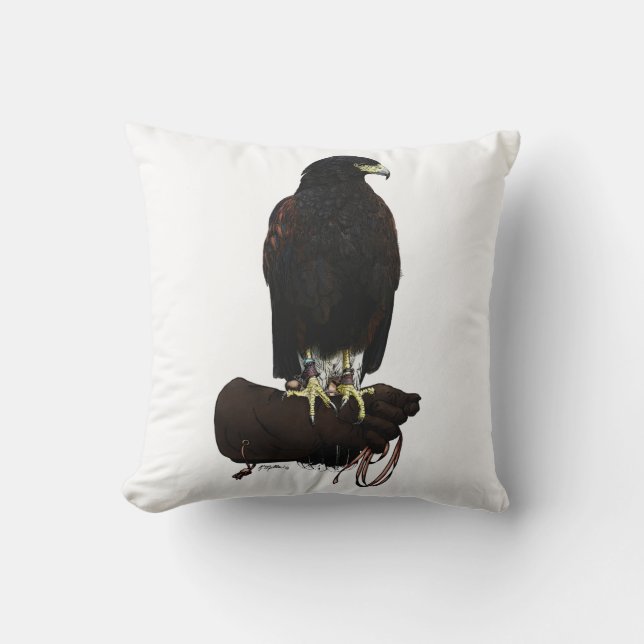Coussin Harris Hawk sur Glove (Recto)