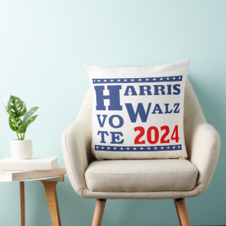 Coussin Harris Walz 2024 Stop Déplaisant Weird Vote Democr