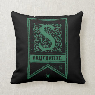 Coussin Harry Potter   Bannière du monogramme de Serpentar