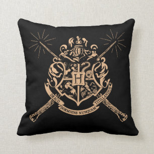 Coussin Harry Potter   Blason aux Baguettes Croisées de Po