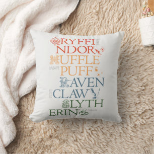 Coussin HARRY POTTER™   Délicat Sketch HOGWARTS™ Maisons