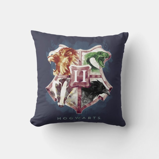 Coussin Harry Potter | HOGWARTS™ Crest Aquarelle (Recto)