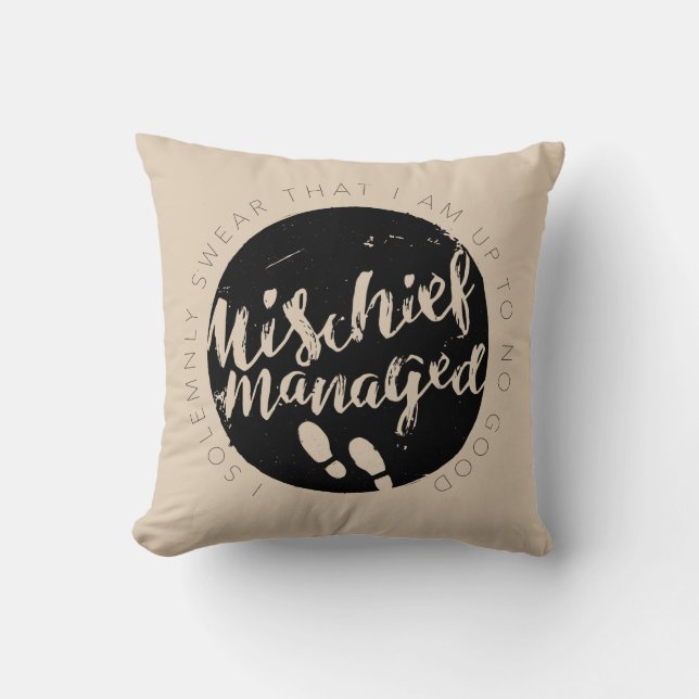 Coussin Harry Potter | Marauder's Map Charms Typographie (Recto)