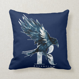 Coussin Harry Potter | RAVENCLAW™ Corbeau à l'aquarelle