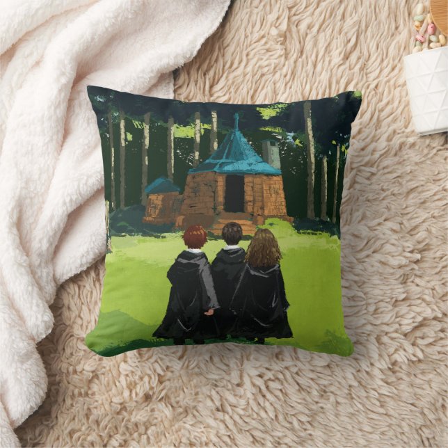 Coussin HARRY POTTER™, Ron, & Hermione à Hagrid's Hut (Couverture)