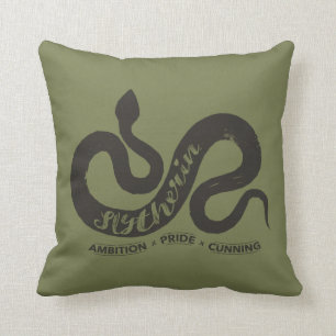 Coussin Harry Potter   SLYTHERIN™ Silhouette Typographie