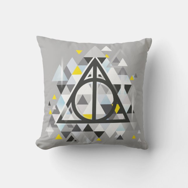 Coussin Harry Potter | Symbole géométrique des Reliques de (Recto)